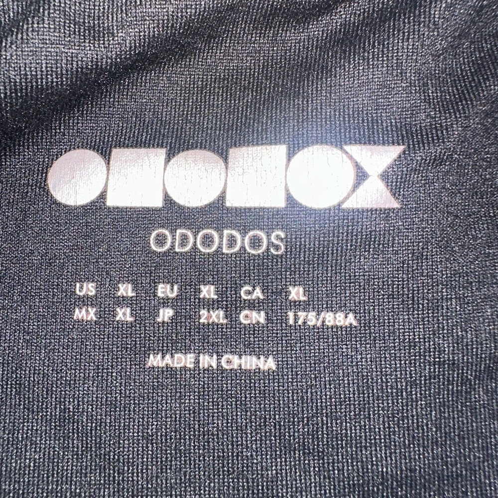 Ododos Black and Gray Heather Patterned Athletic Leggings Pockets Size XL - Picture 5 of 9